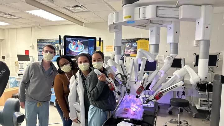  gynecology lab residents during lab simulation 