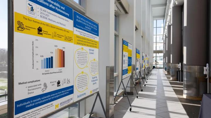 view of all posters in hallway 