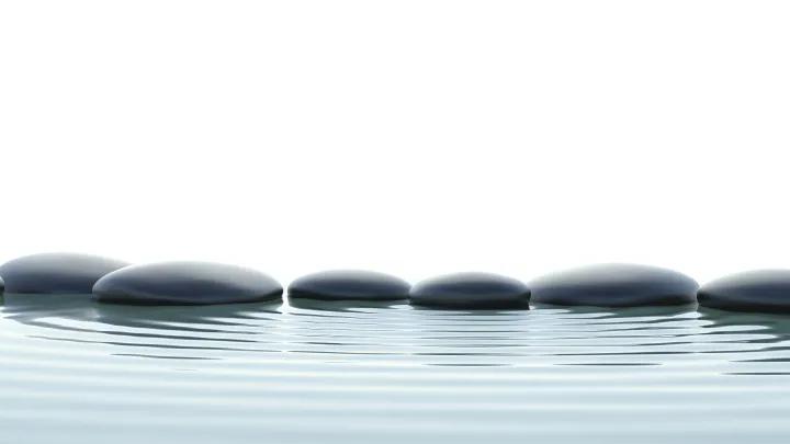 Smooth Stones with Water