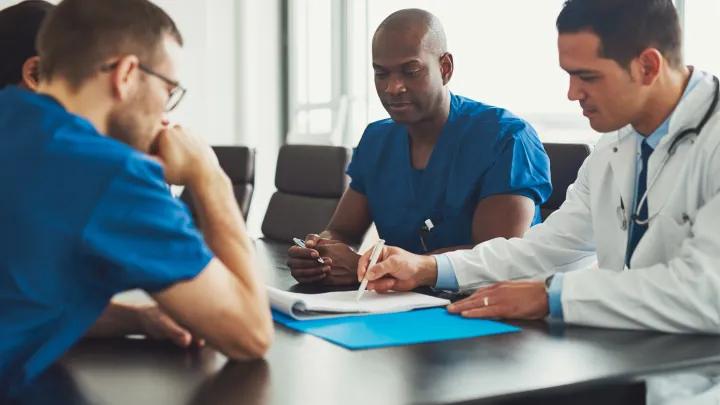 Group of medical team collaborating 