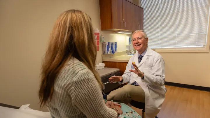 Dr Randolph with Patient