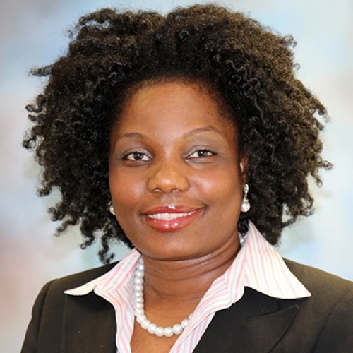 a Black woman with an afro