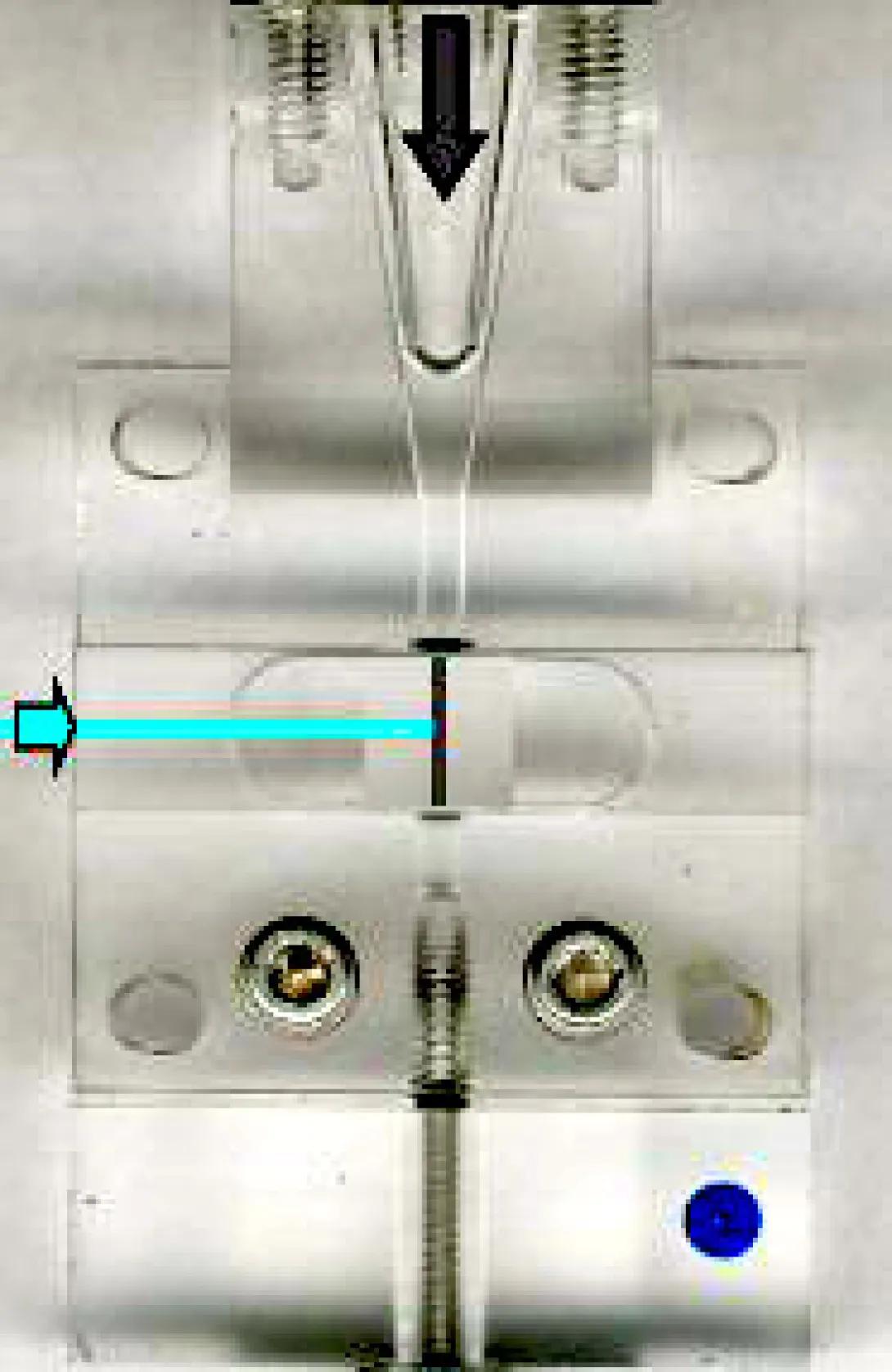 Flow Cytometry typical flow cells illustration