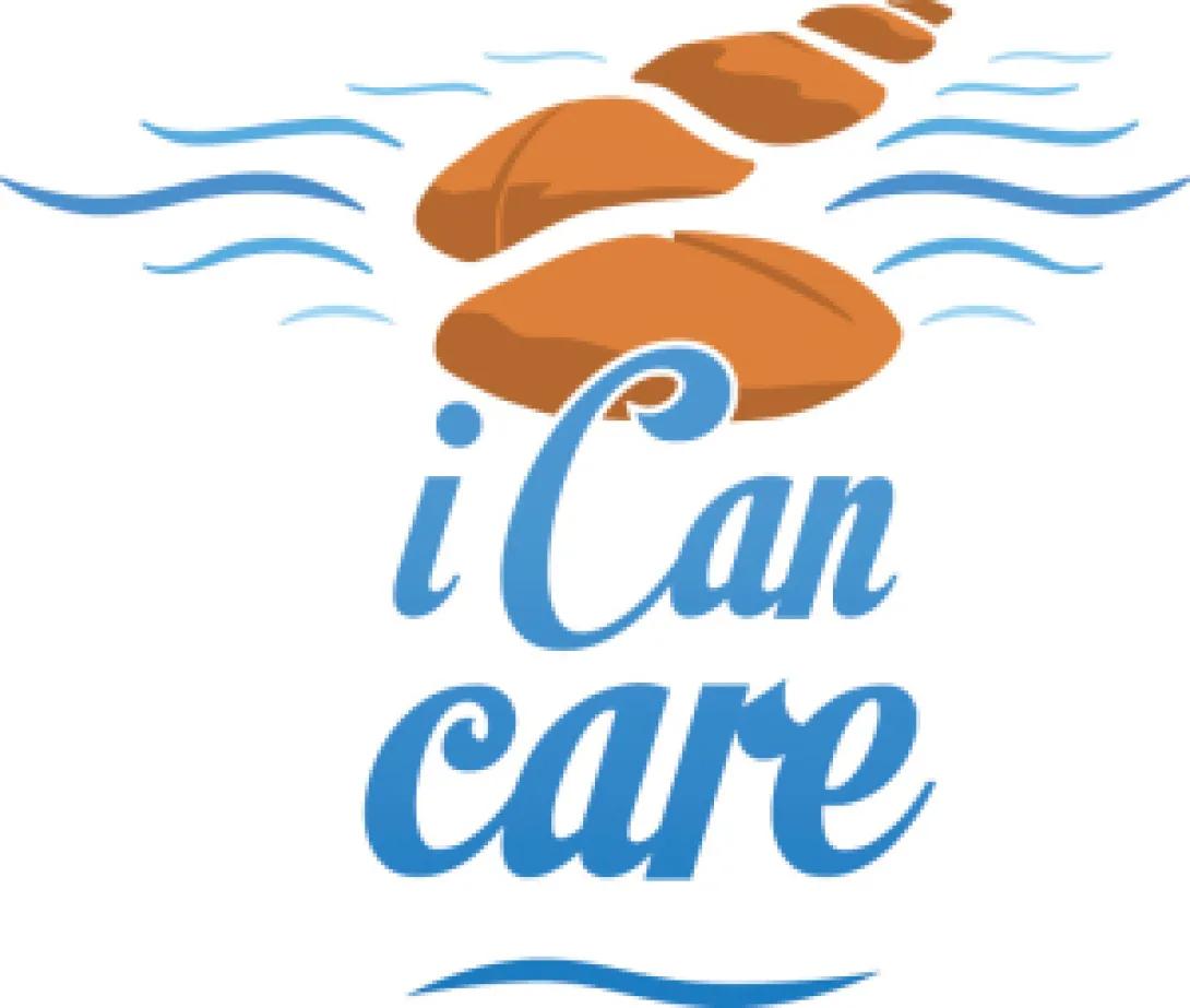 I CANCARE logo looks like stepping stones