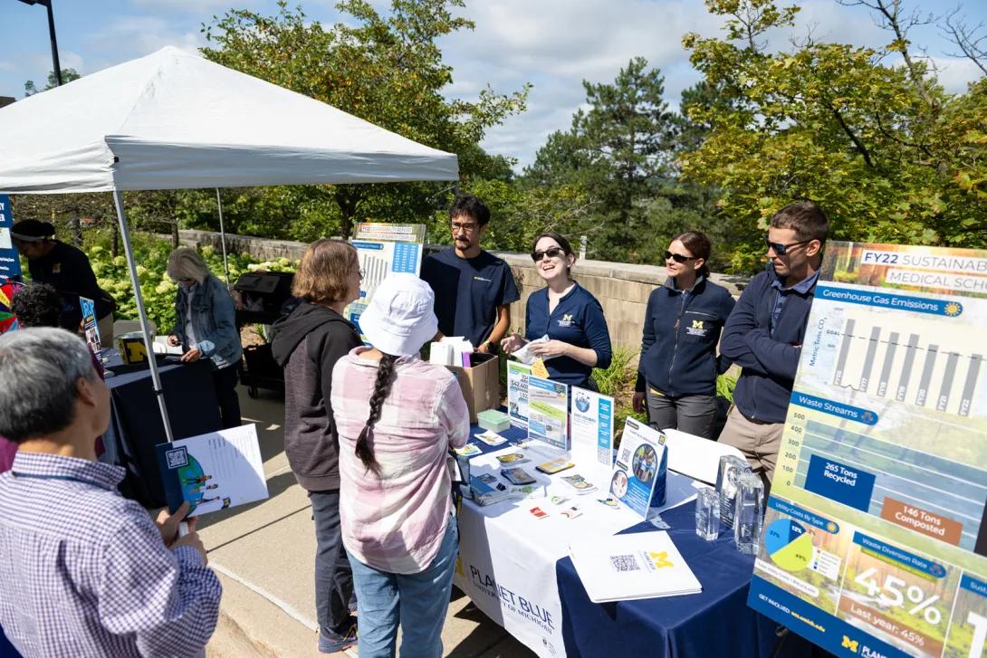 people at Researchpalooza event outdoors