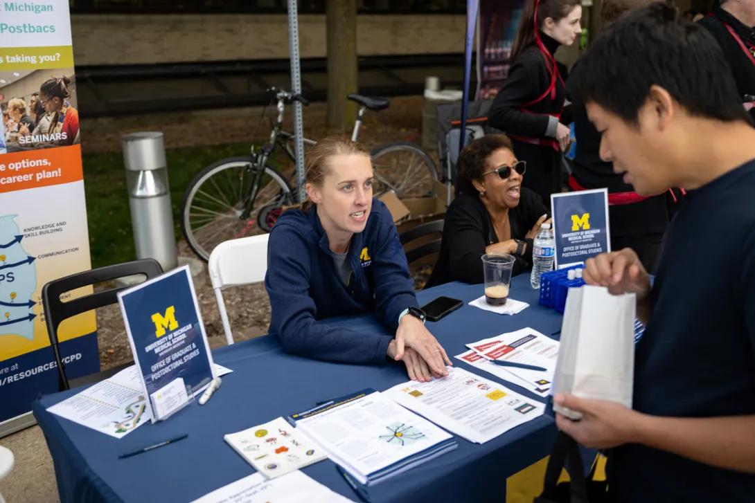 people at Researchpalooza event outdoors