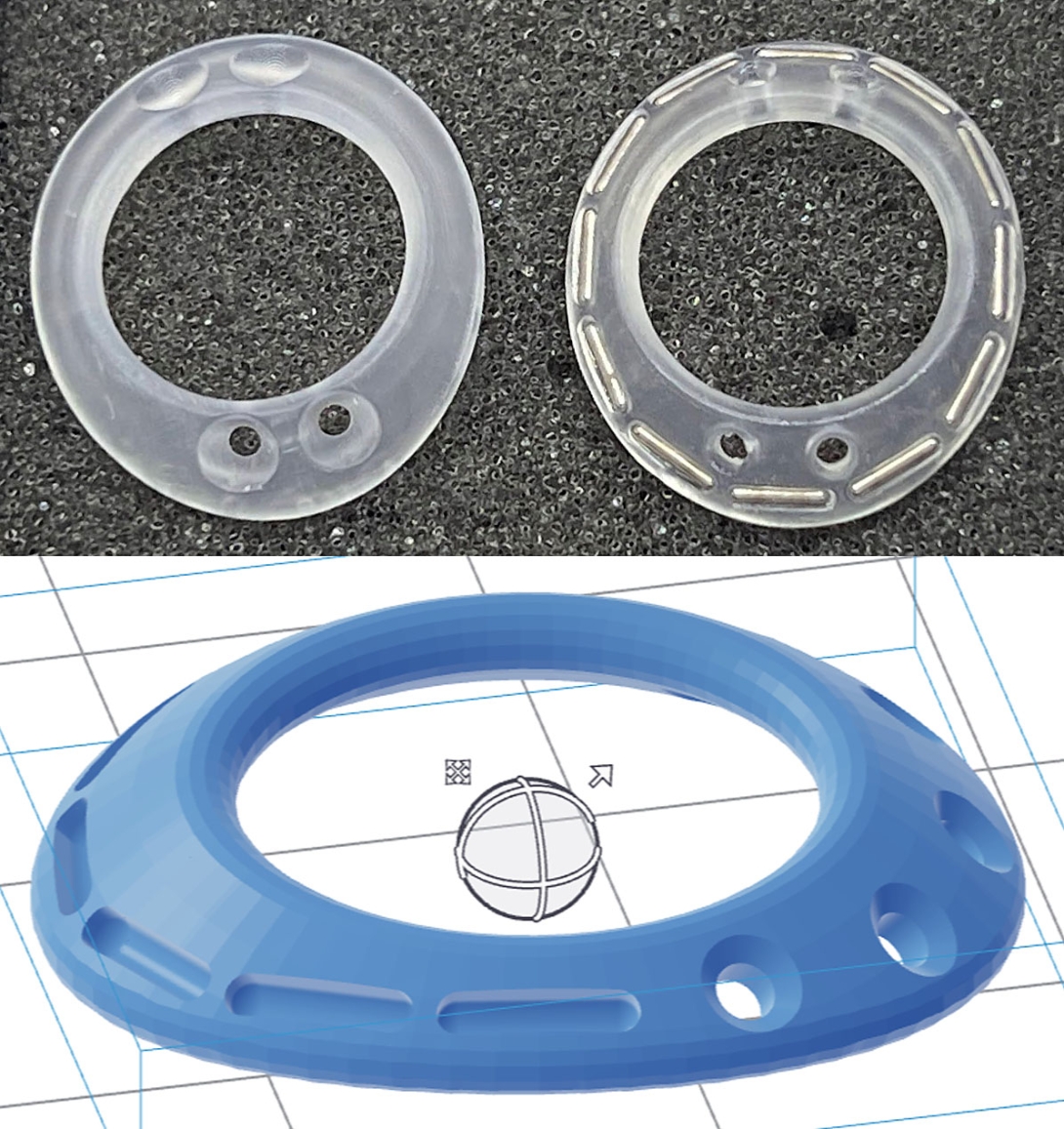 cad images of eye plaque conformers 