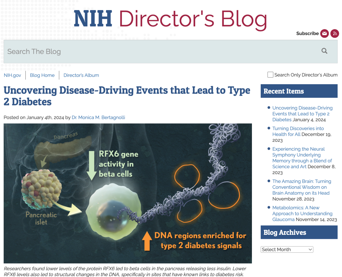 S. Parker's 'Nature' paper in NIH new Director's Blog   University ...