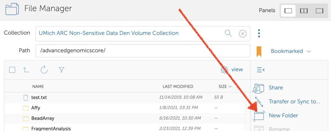 screenshot of steps within Data Den