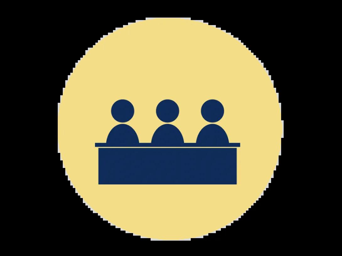 icon of three people sitting at a desk