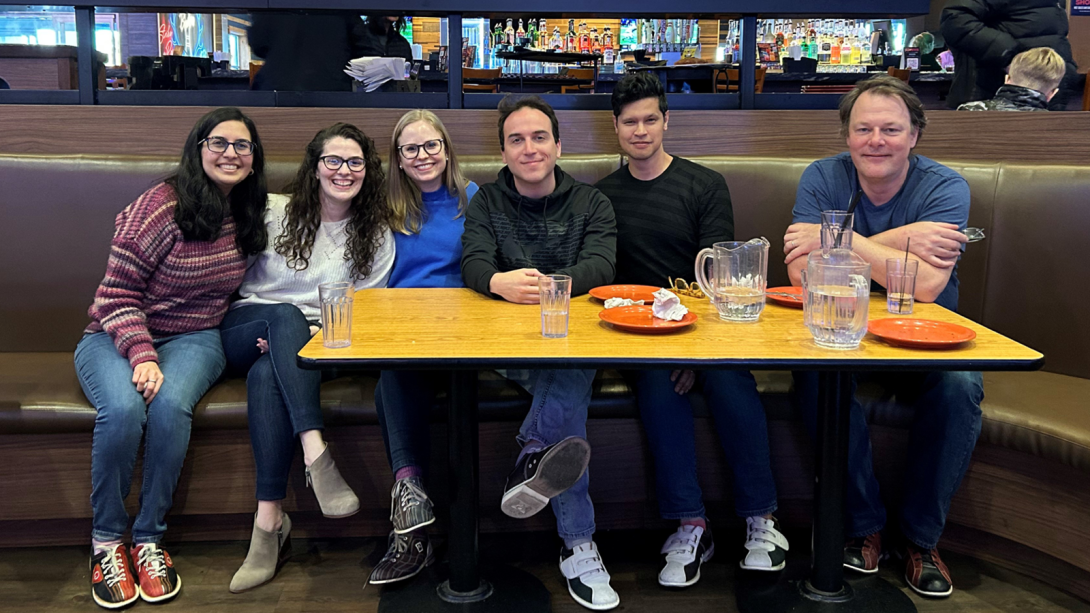 Endocrinology fellows at the bowling alley