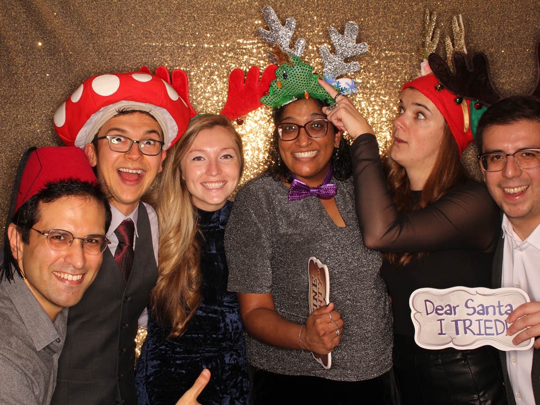 Residents at their holiday party