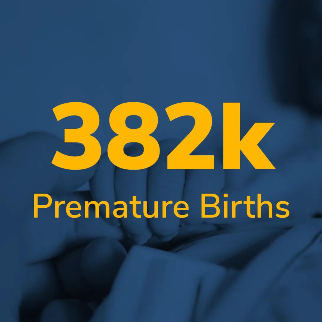 382k premature births