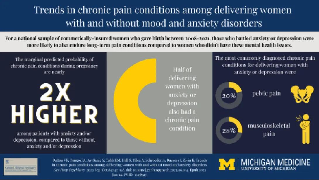 Trends in chronic pain conditions among delivering women 