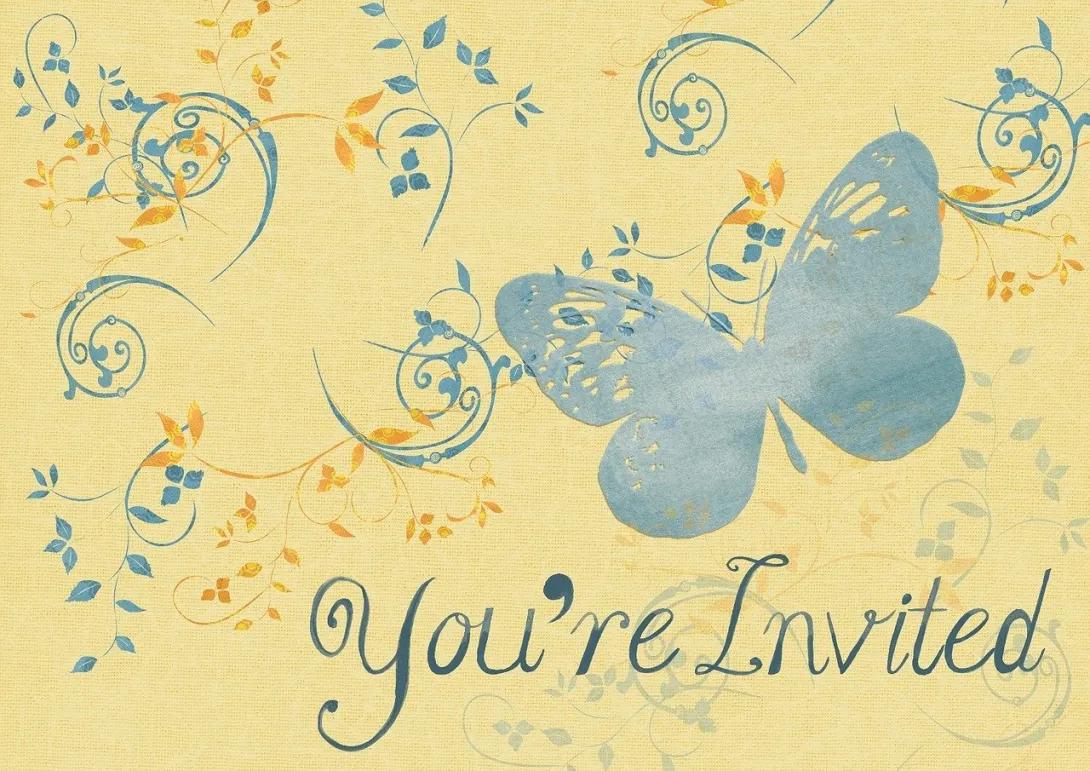 invitation that says "You're Invited"