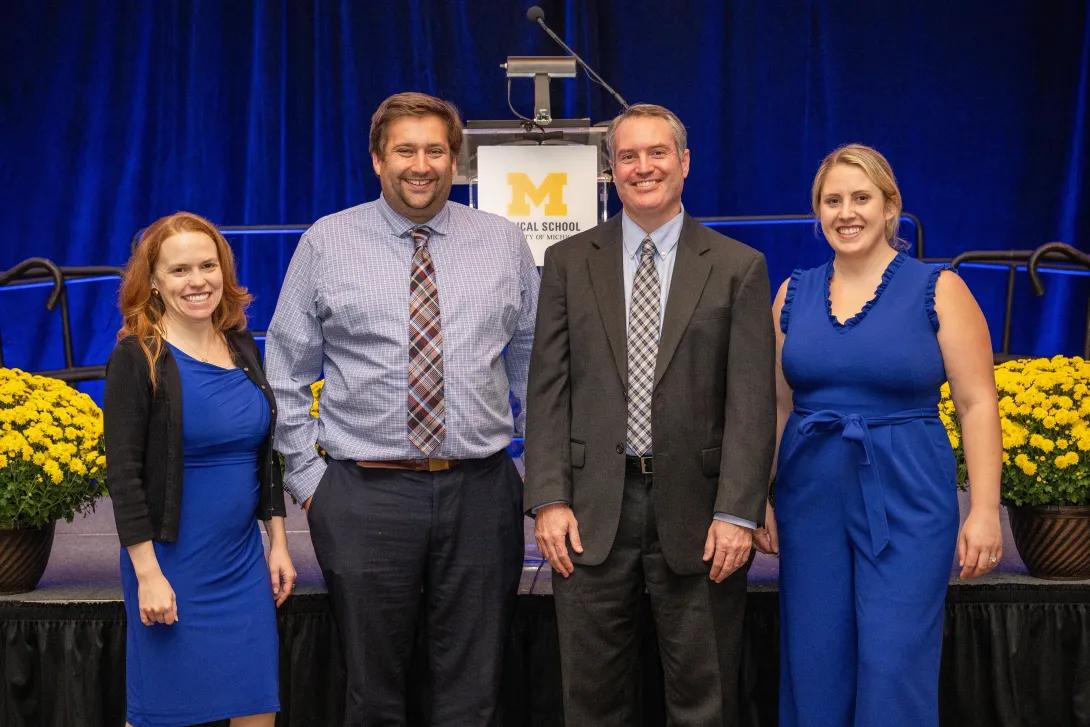 Melissa Elafros, M.D., PhD, Evan Reynolds, Ph.D., Dr. Callaghan and Fallon Koenig