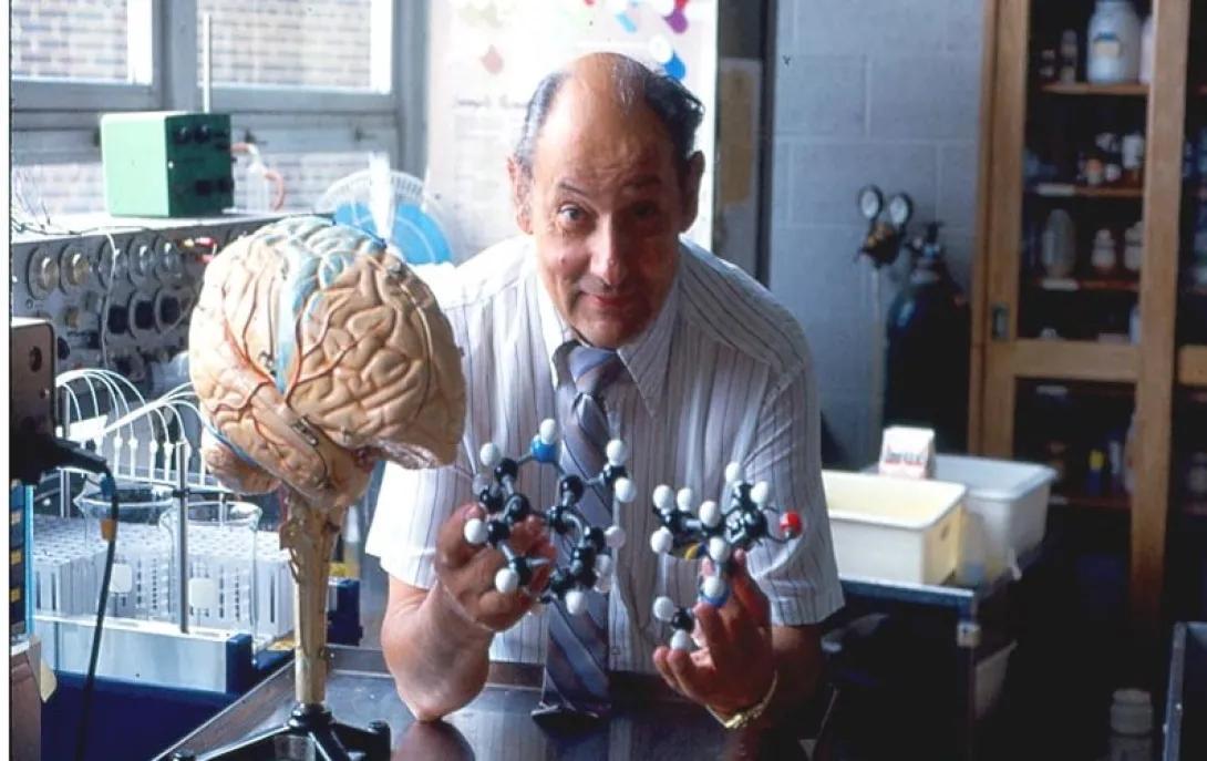 Ed. Domino holding the R and S enantiomers of ketamine