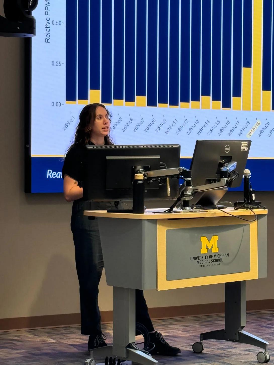 Thalia Newman presenting