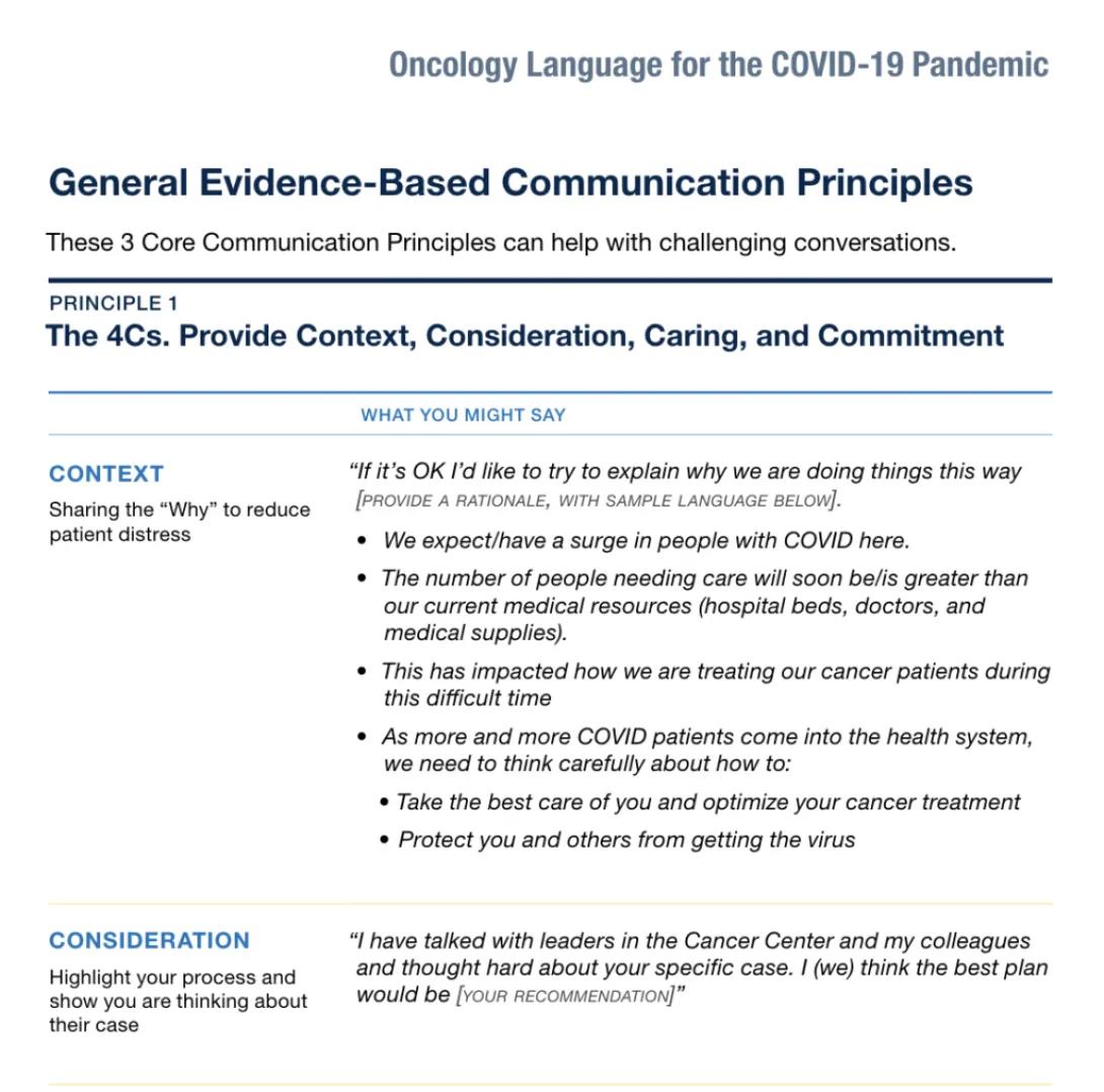 Covid communication guides