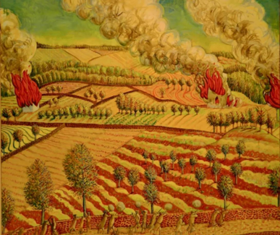 A painted art piece