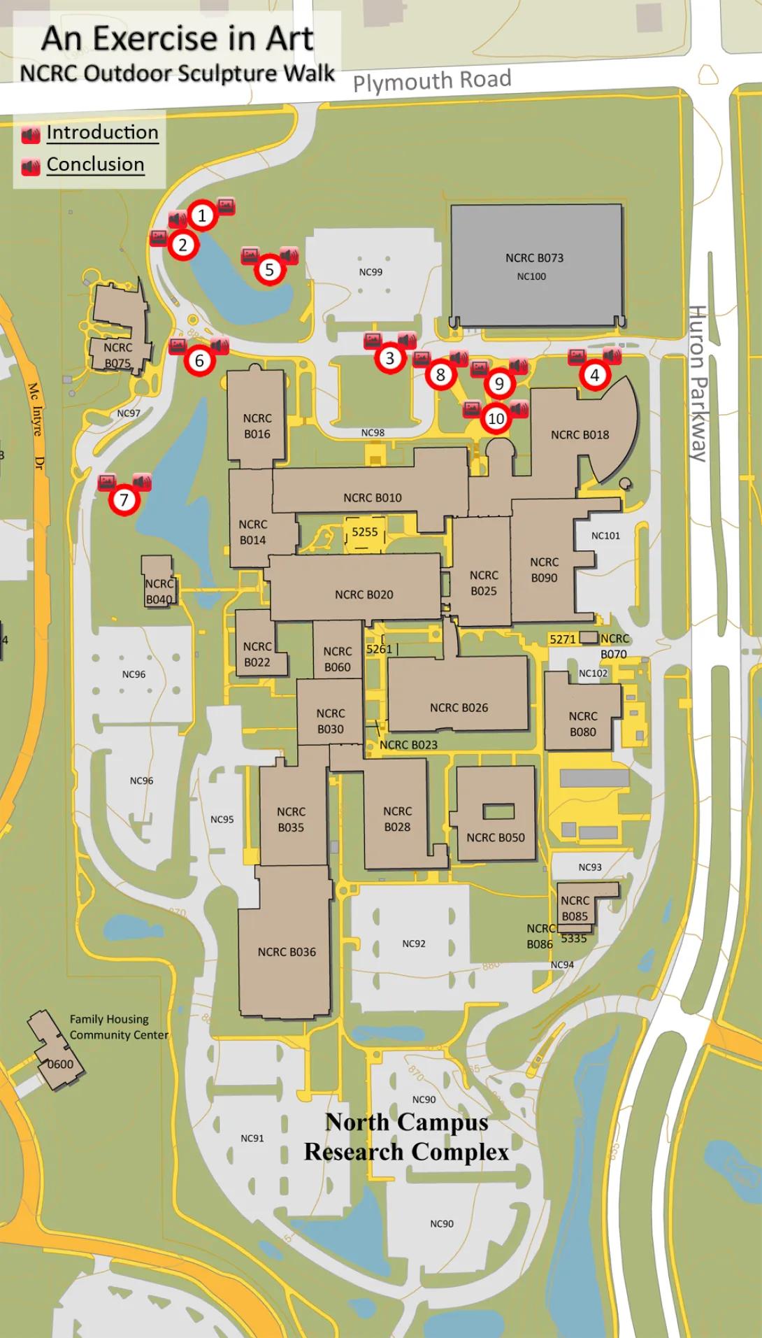 NCRC Art as Exercise tour map