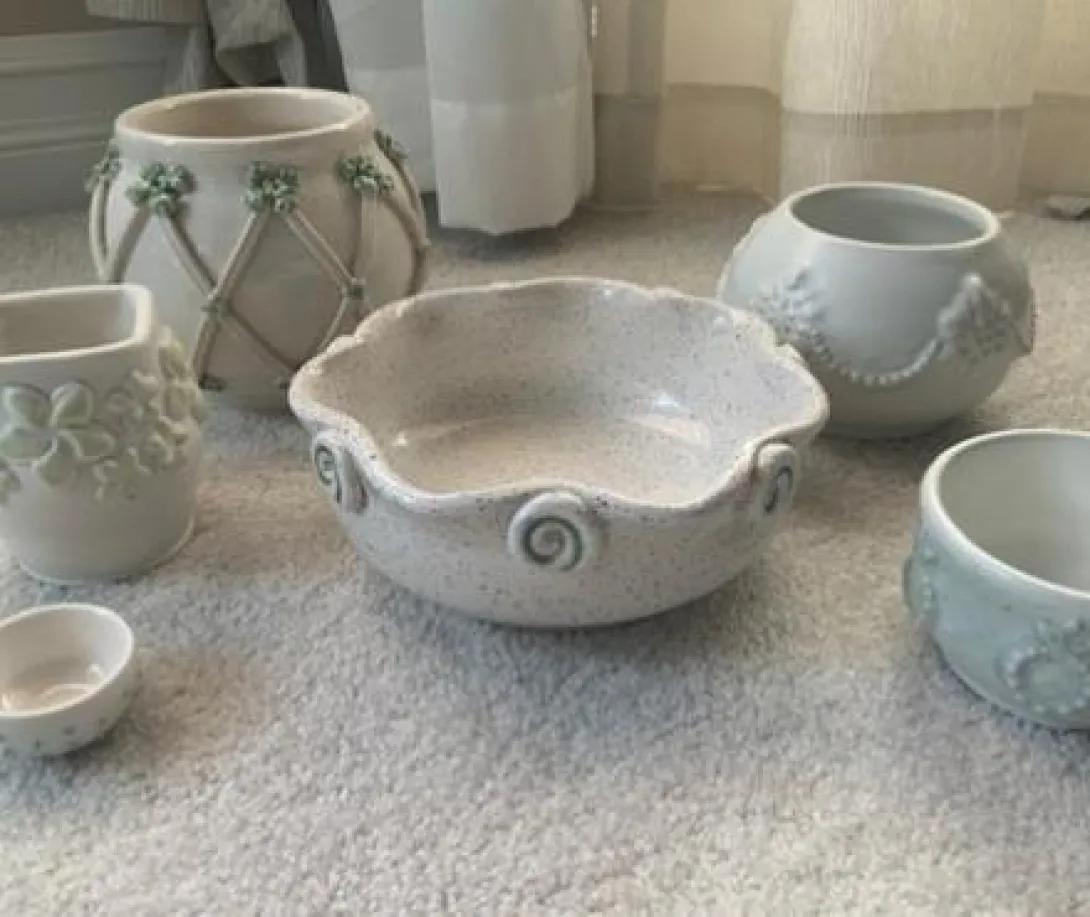 Pottery art pieces