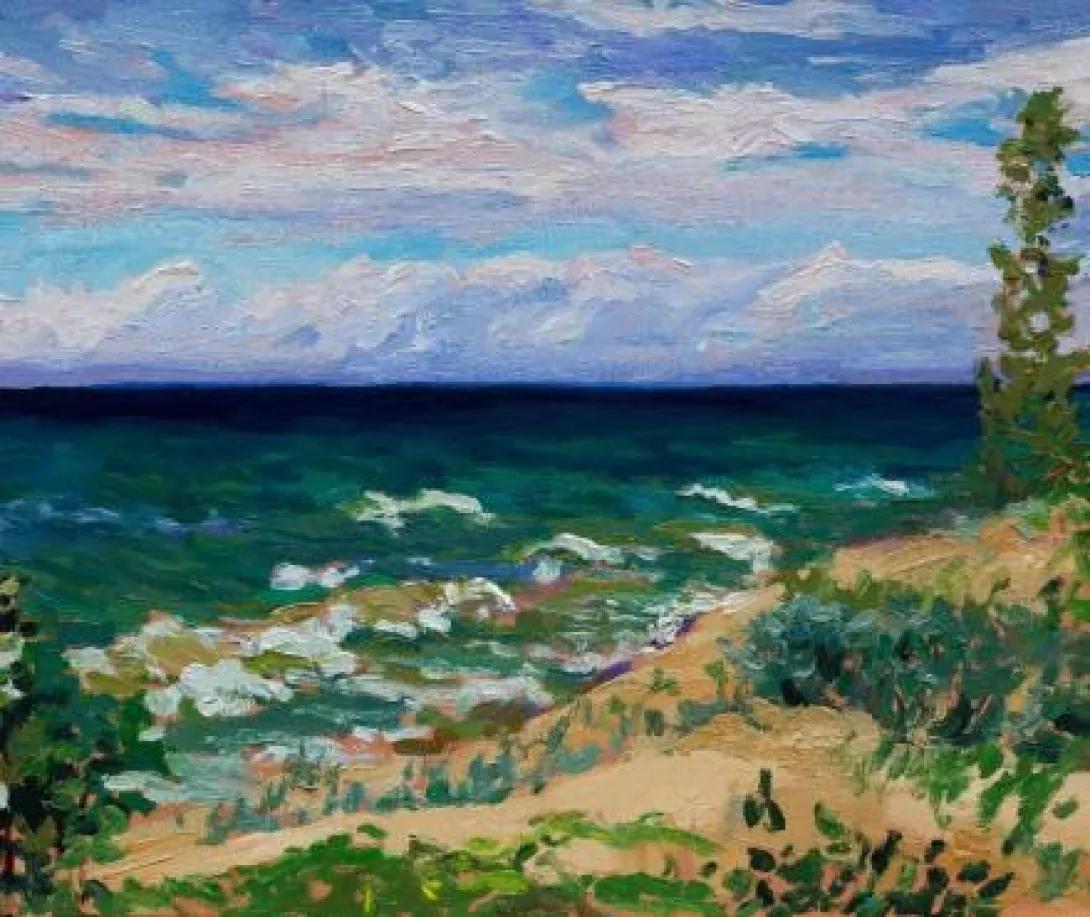 A painted art piece
