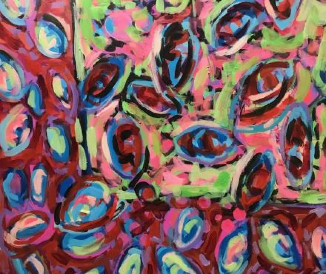 A painted art piece