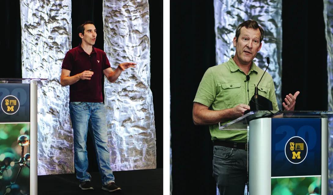 speakers at a scientific meeting