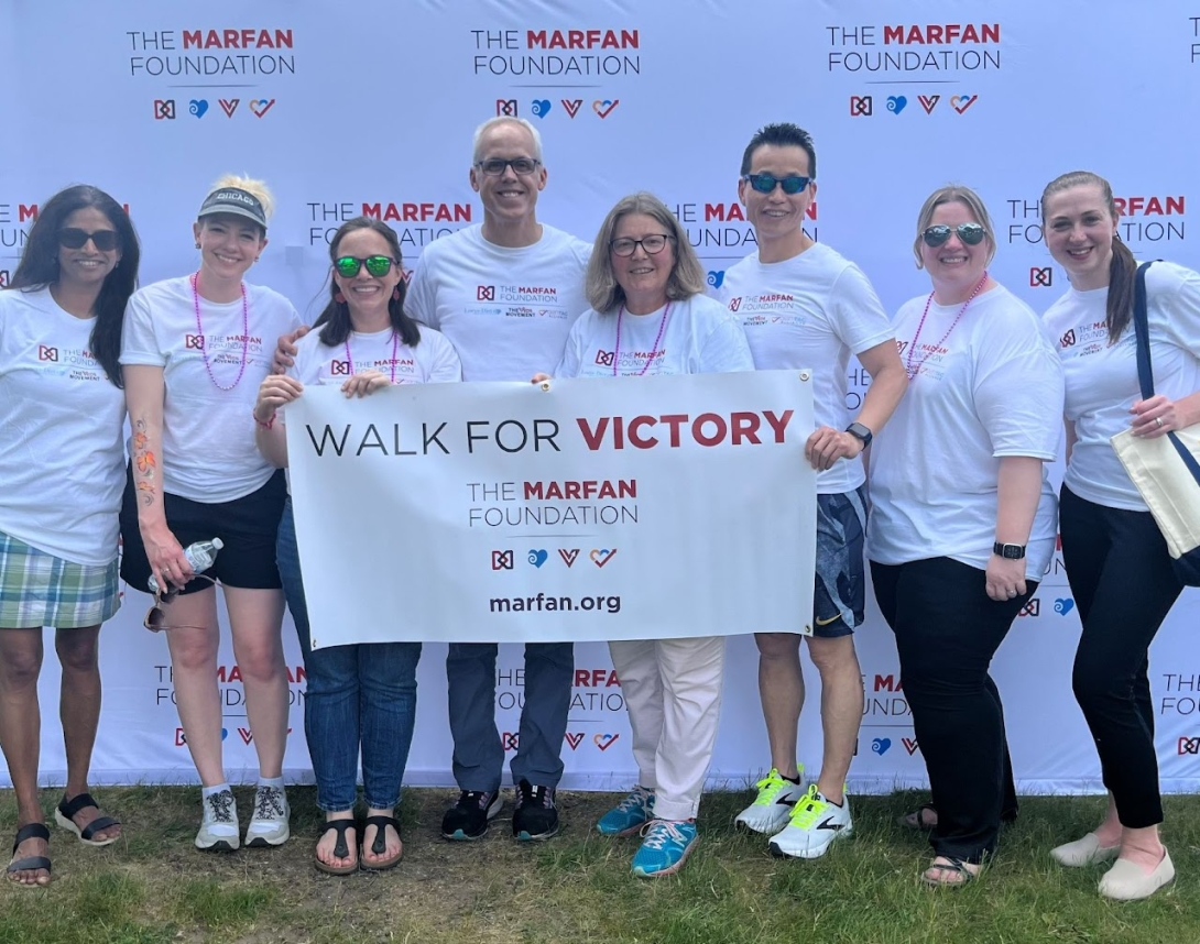 Walk group with sign photo