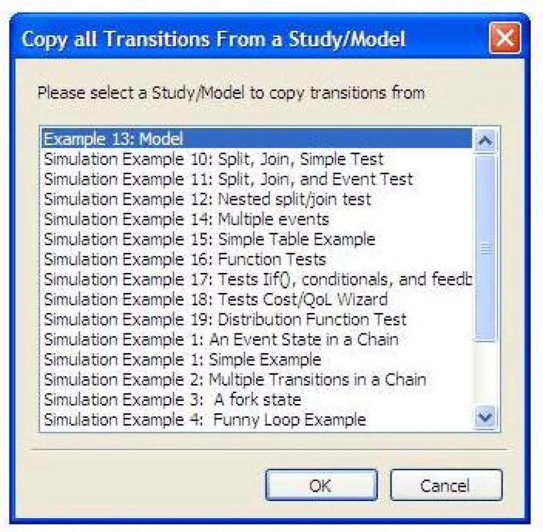 screenshot of model software