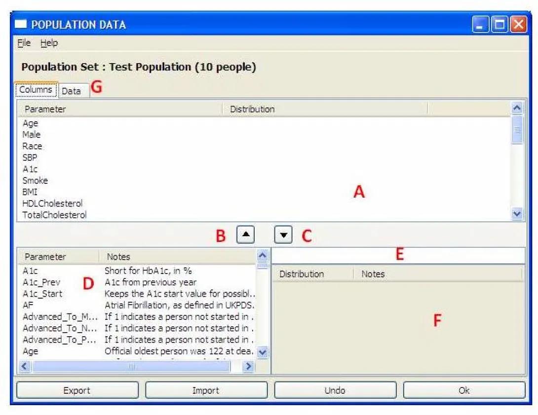 screenshot of model software