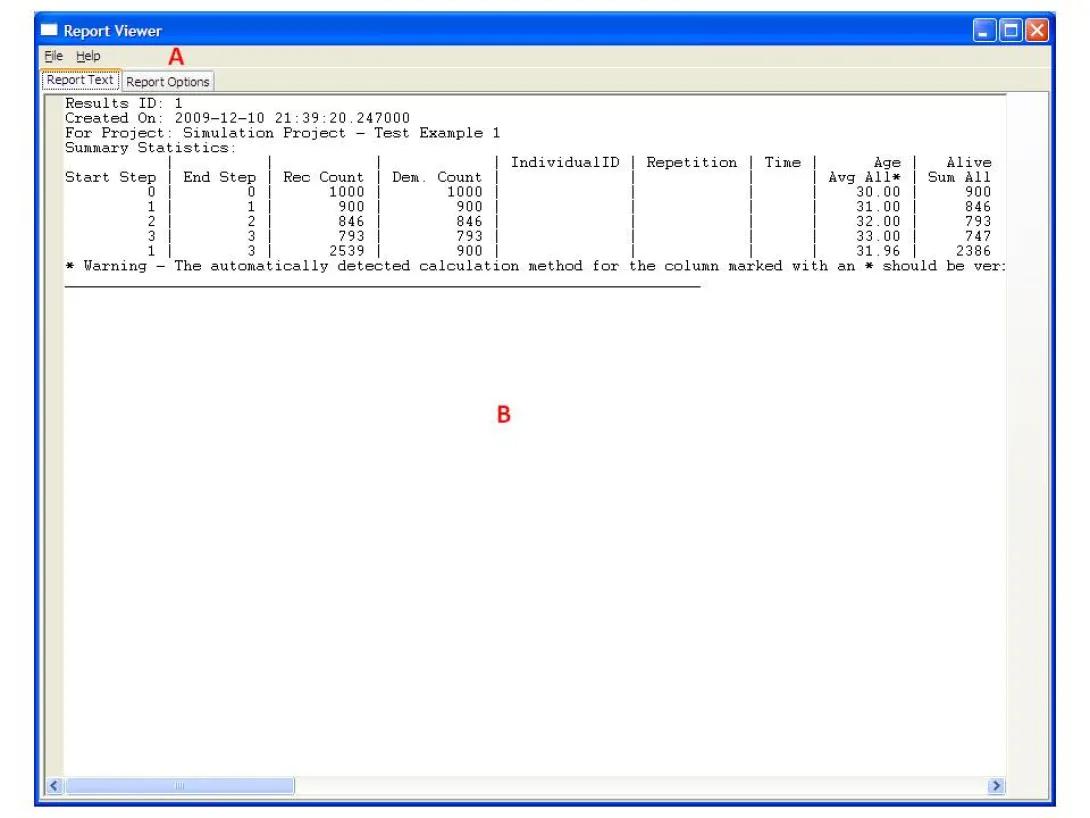screenshot of model software
