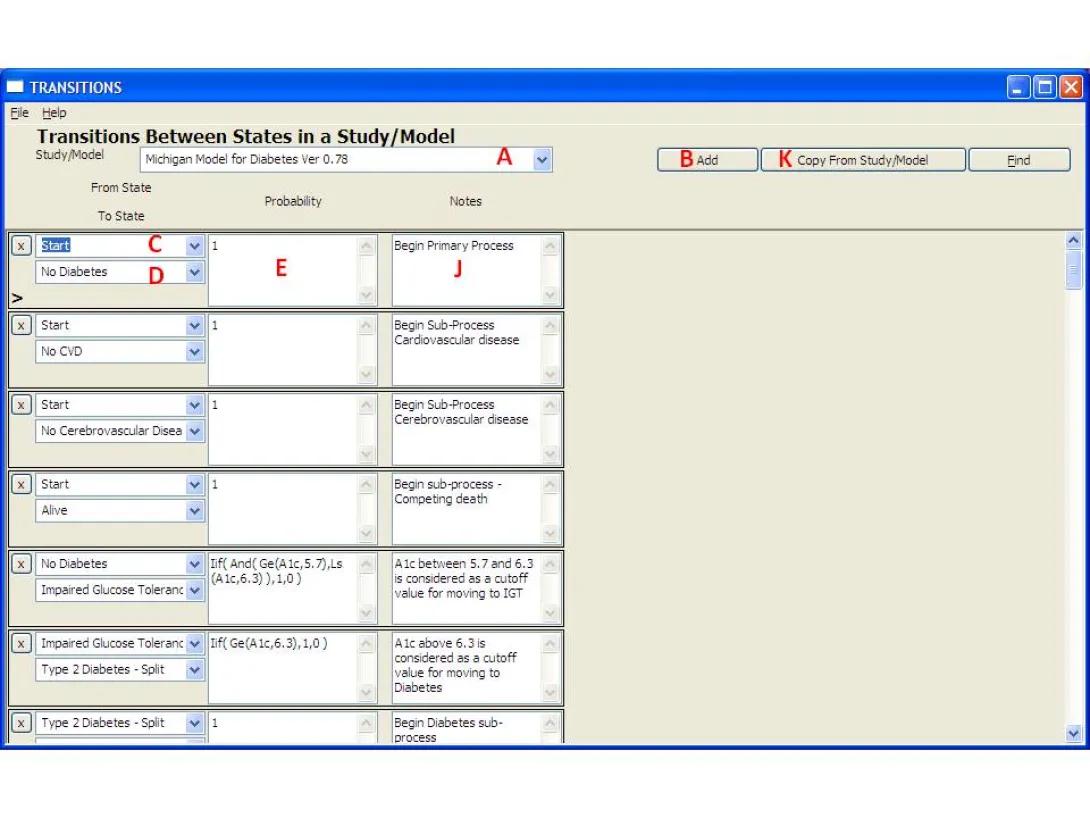 screenshot of model software