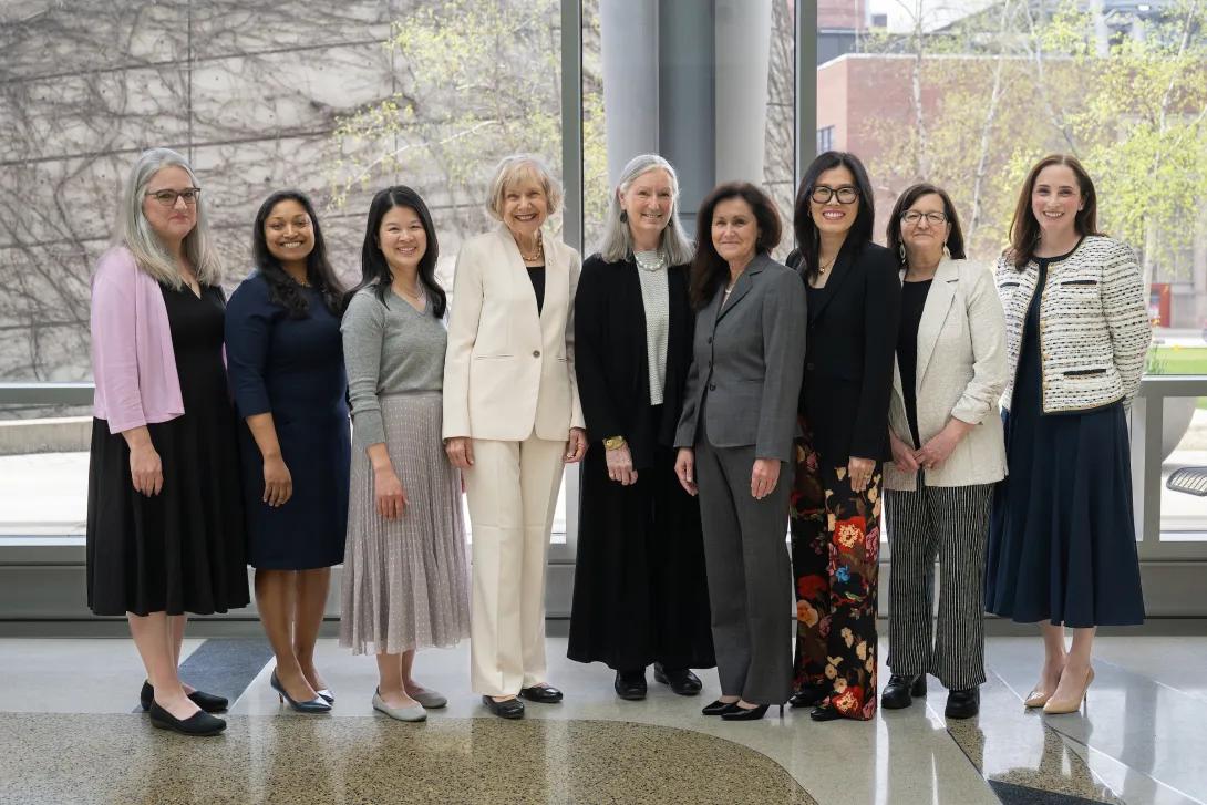 Dr. Eva Feldman, Edie Briskin, Dr. Valerie Opipari, and the Briskin Scholars.