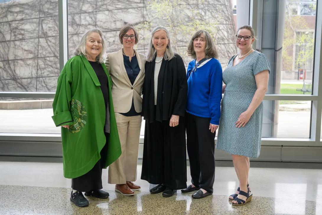 Marsha Miro, Susannah Briskin, Edie Briskin, Lisa Sherman and Dr. Greta Branford at Women Shaping the Future of Health & Science