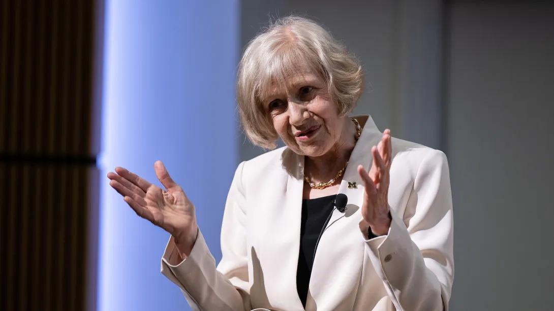 Eva Feldman speaking at Women Shaping the Future of Health & Science