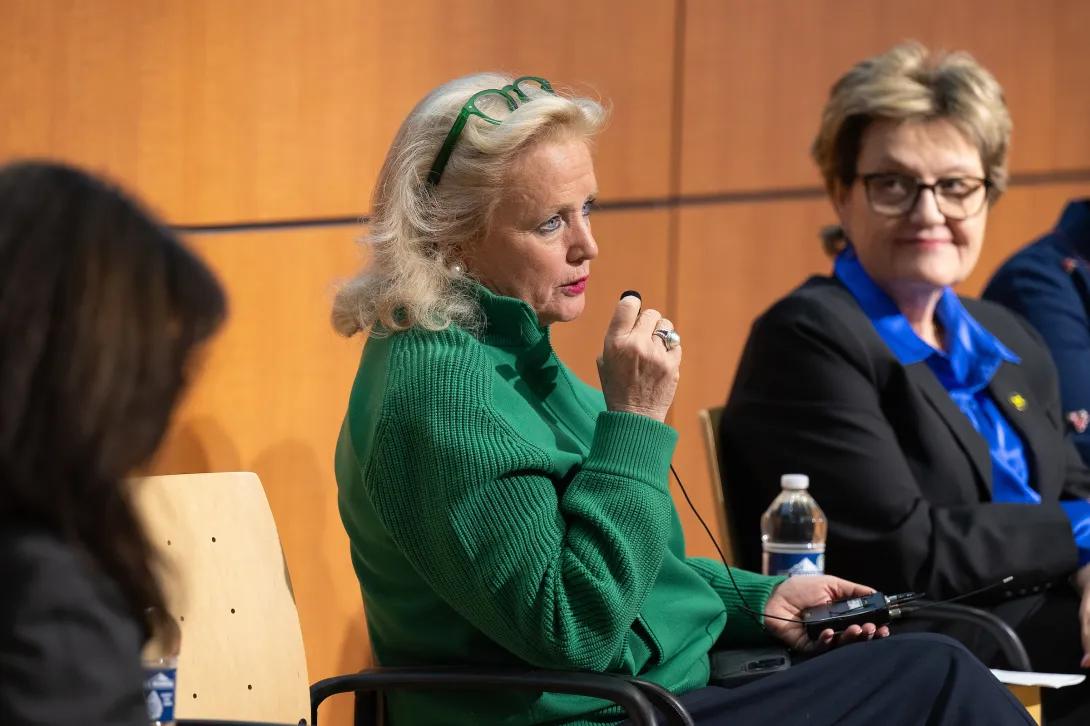 U.S. Representative Debbie Dingell speaking on the first panel for Women Shaping the Future of Health & Science