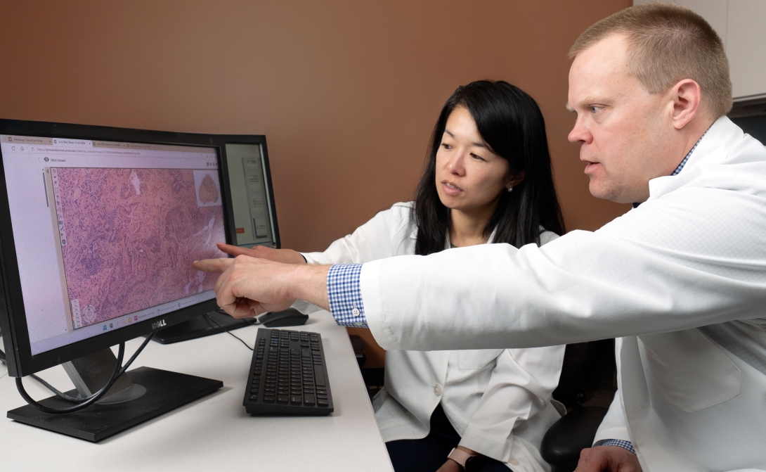 Drs. Angel Qin and Aaron Udager discuss alk+ stem cell sample