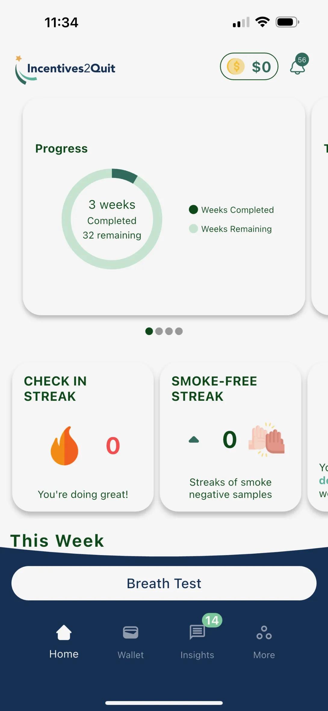 screenshot of app