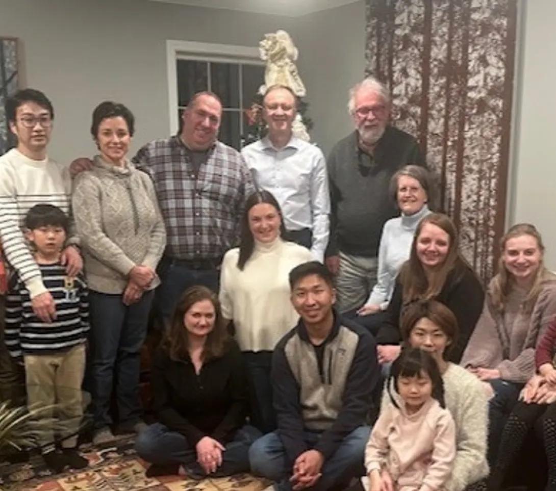 Winter Family Holiday party with sister (Samuelson, Allen) labs, 2025