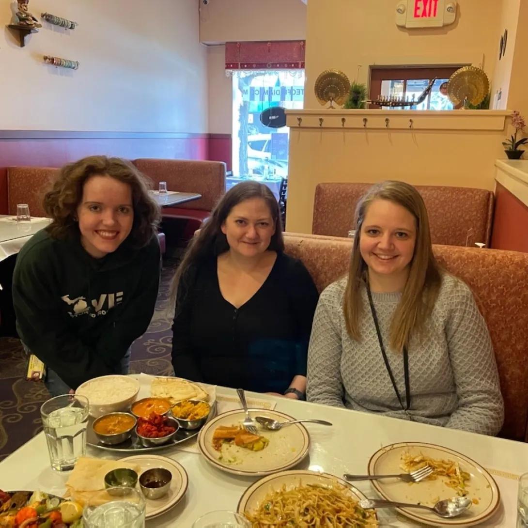 Team members at restaurant