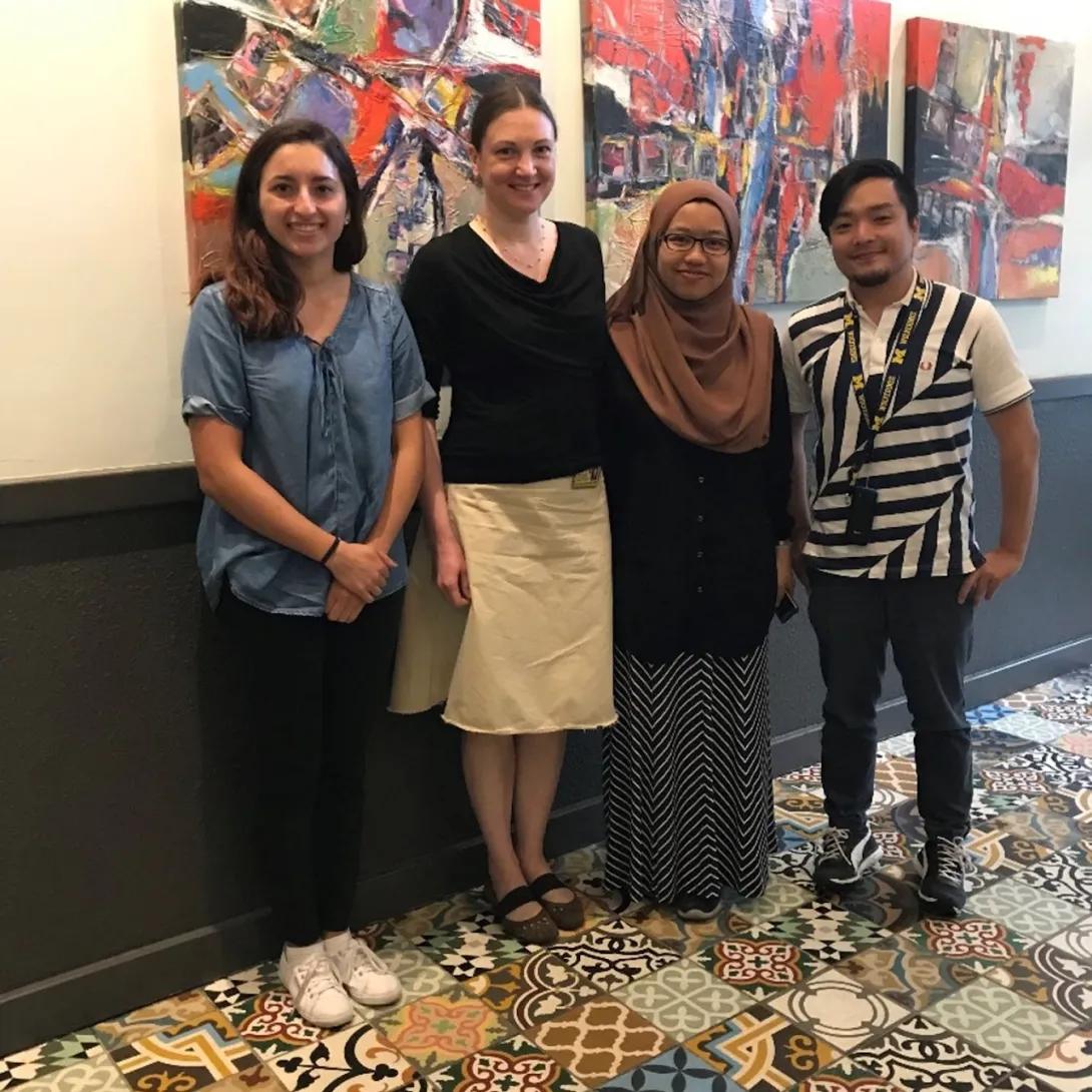 Team members at restaurant