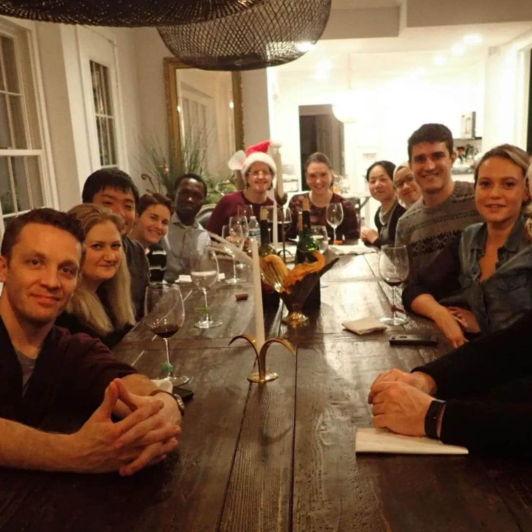 Team members at table
