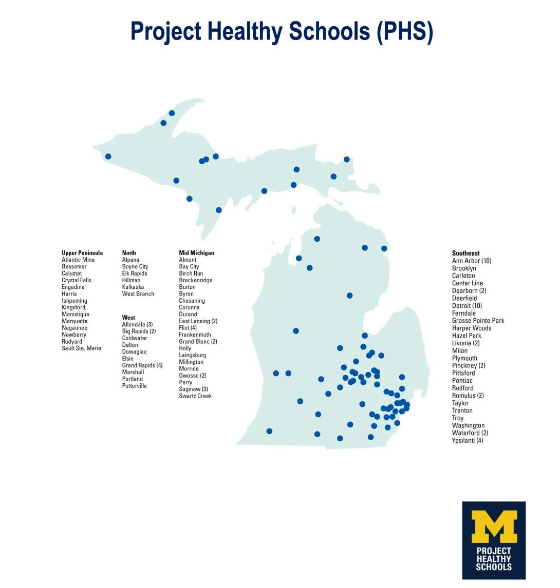 Project Healthy Schools (PHS) map