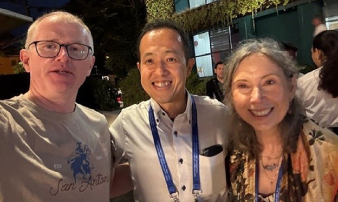 Dr. Merajver at the World Lung Conference in Barcelona, Spain with Advocate Seamus Cotter and Dr. R. Katayama.