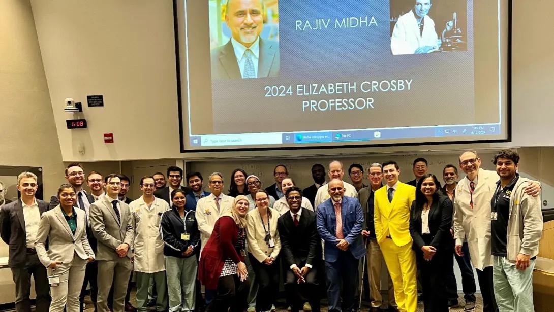 Neurosurgery faculty, residents, and Dr. Midha at the 2024 event