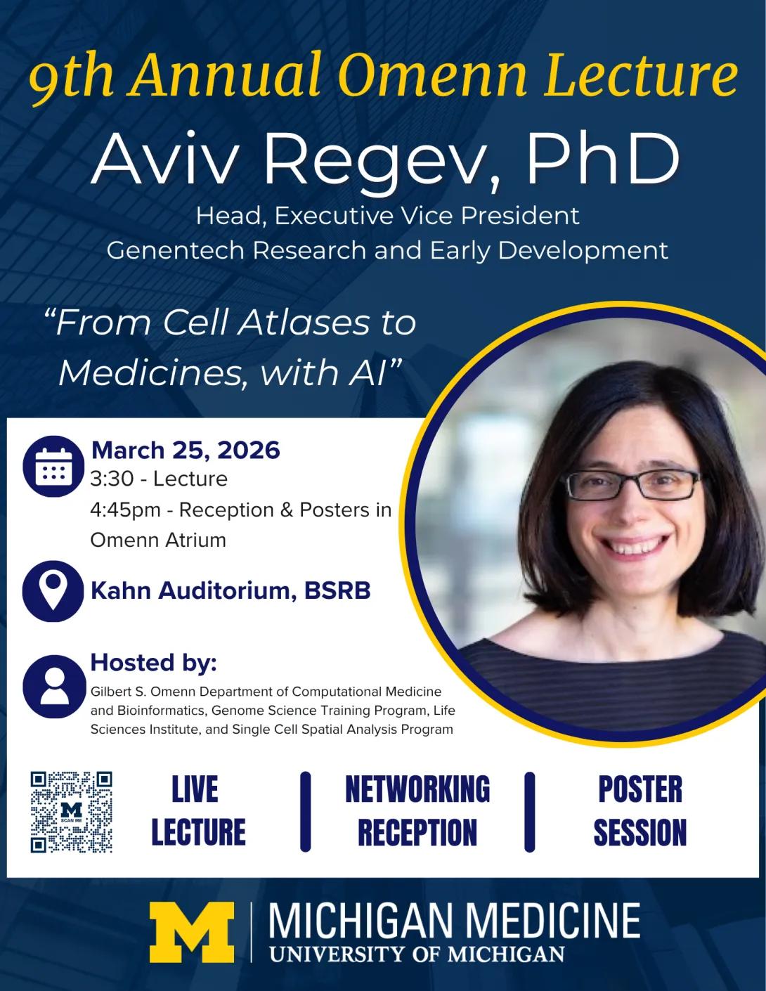 9th Annual Omenn Lecture Flyer - March 25 at 3:30pm at Khan Auditorium