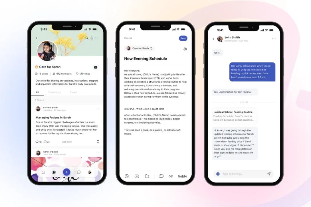 screenshots of a phone app