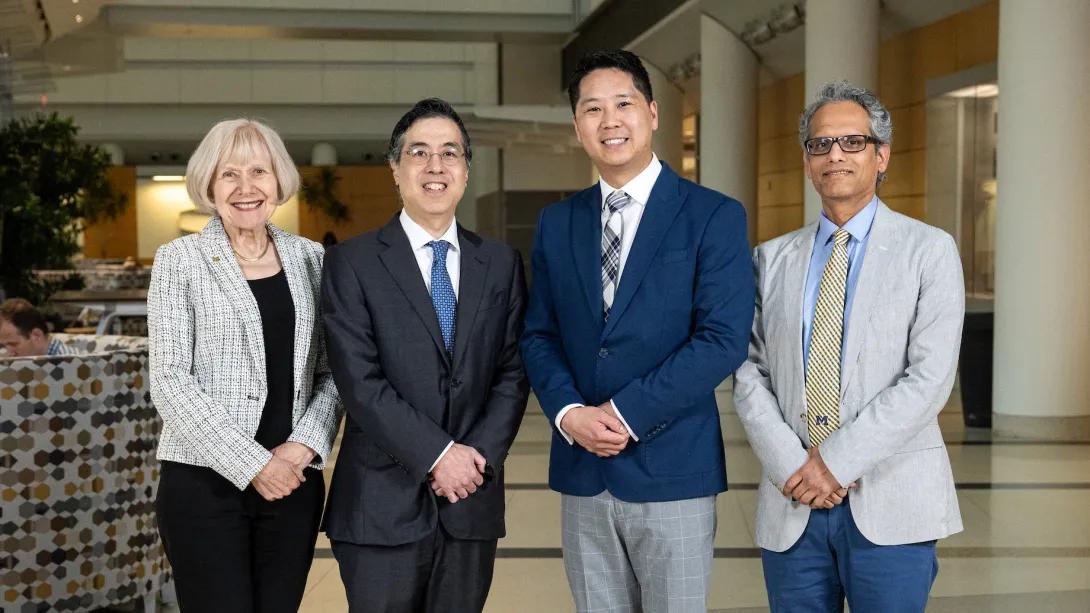 Drs. Eva Feldman, Thomas Wang, Kevin Chen and Aditya Pandey